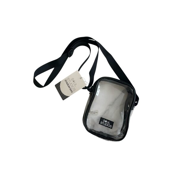 SOUL STUDIOS Clear Black Stadium Crossbody Bag NEW NWT - Picture 6 of 6